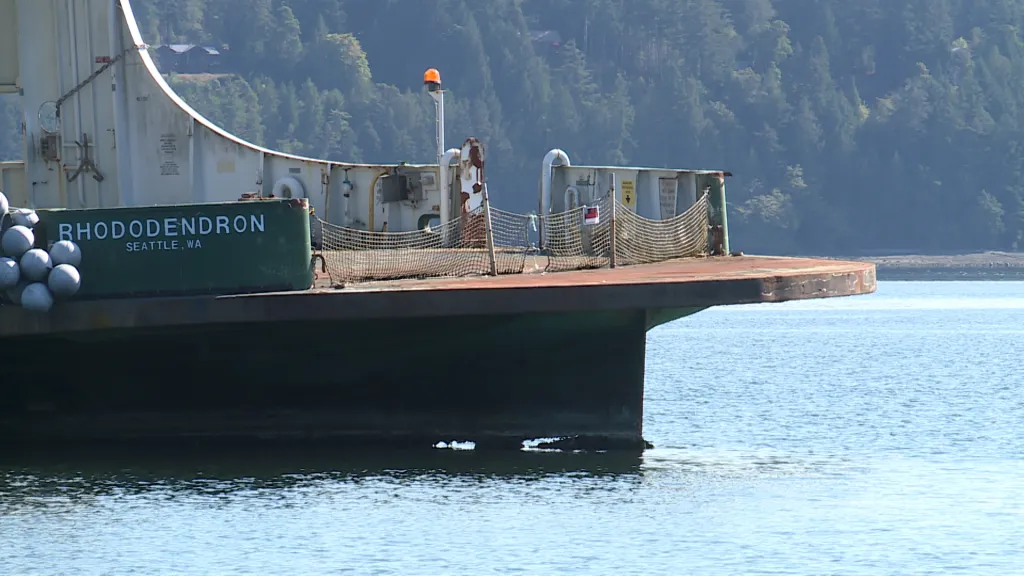 Former ferry now listing in Fanny Bay leads to calls for action